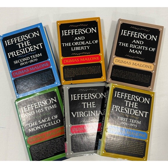 Jefferson and His Time by Dumas Malone Complete 6 Volume Set HC/DJ VGC - Picture 3 of 5